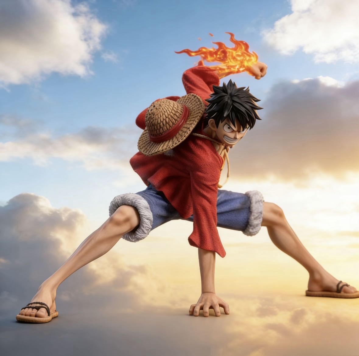 Una figura de Luffy con actitud para tu escritorio