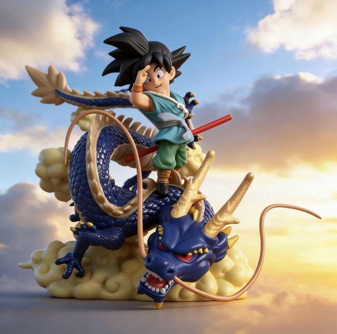 ¿Cómo luce la figura GoodBye Goku de Dragon Ball en tu escritorio?