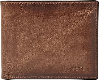 Cartera plegable de cuero Fossil