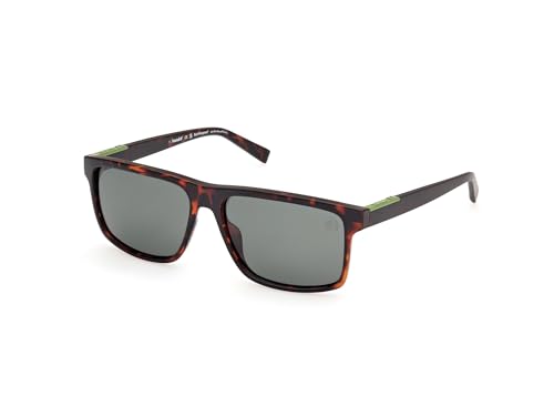 Timberland Men\'s Sunglasses, Dark Havana/Green