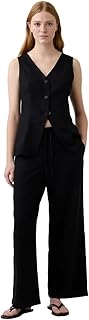 Pantalón de lino holgado para