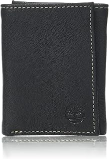 Cartera triple de cuero genuino
