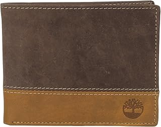 Cartera plegable de cuero con