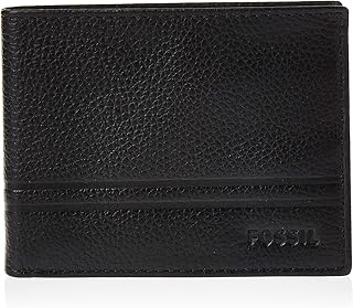 Billetera plegable de cuero para