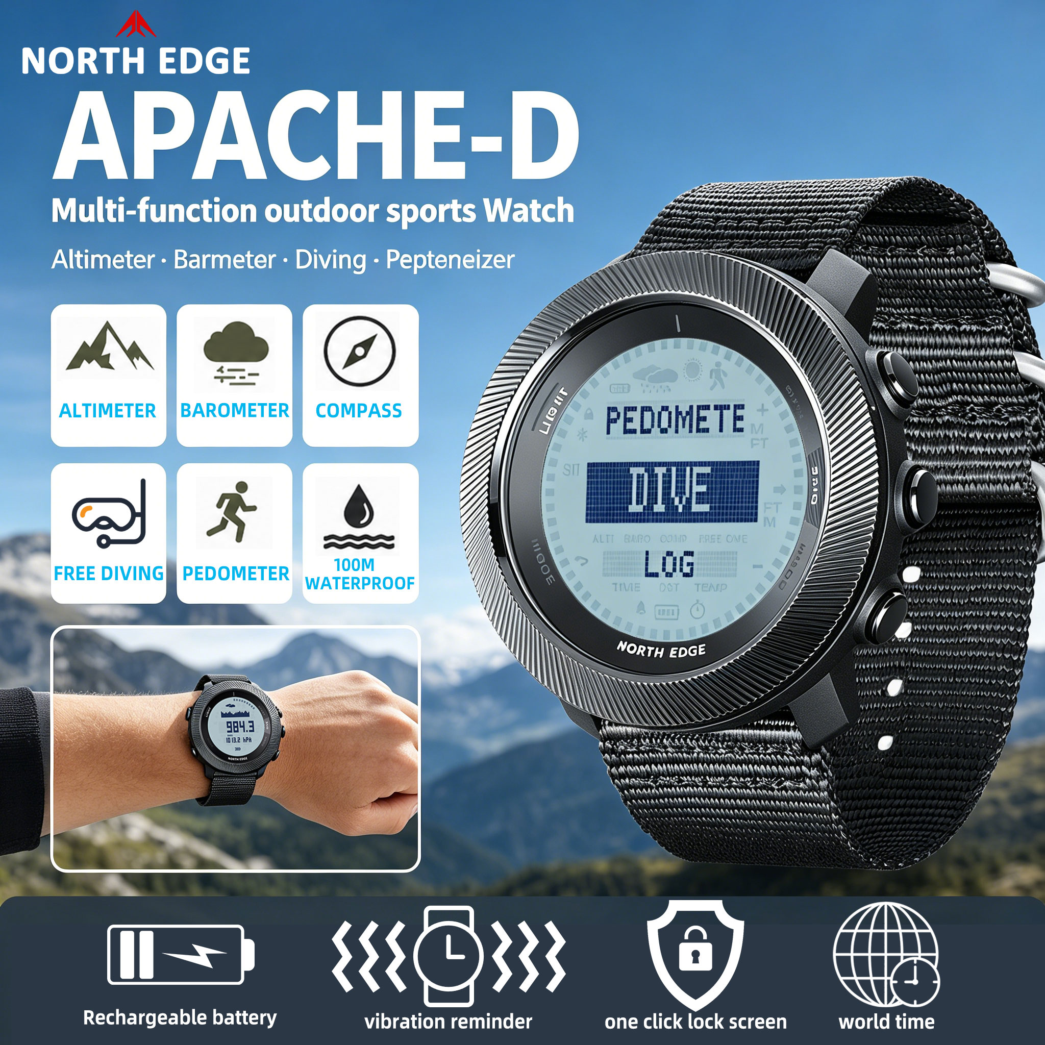NORTH EDGE APACHE-D Men\'s Watches