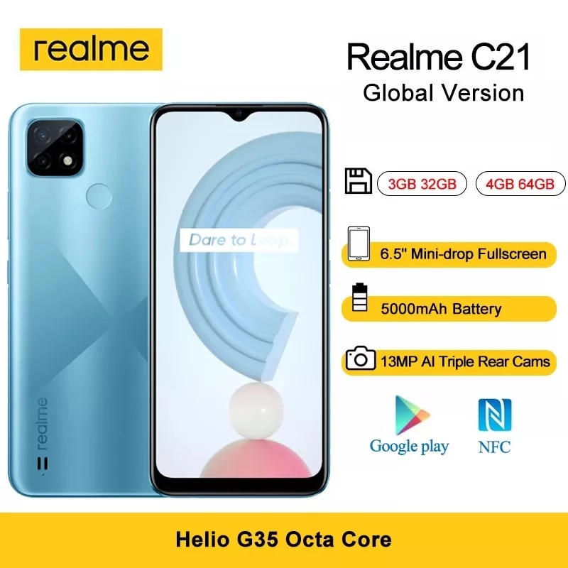 realme C21 Smartphone 3GB/32GB 4GB/64GB