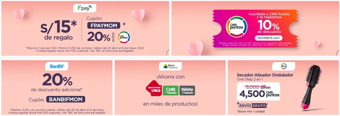 Nuevos cupones en LINIO por el día de la Madre