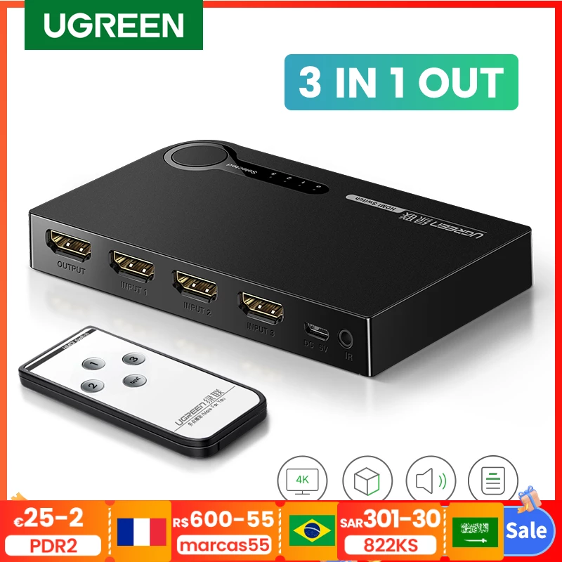 UGREEN HDMI Switch 3 in