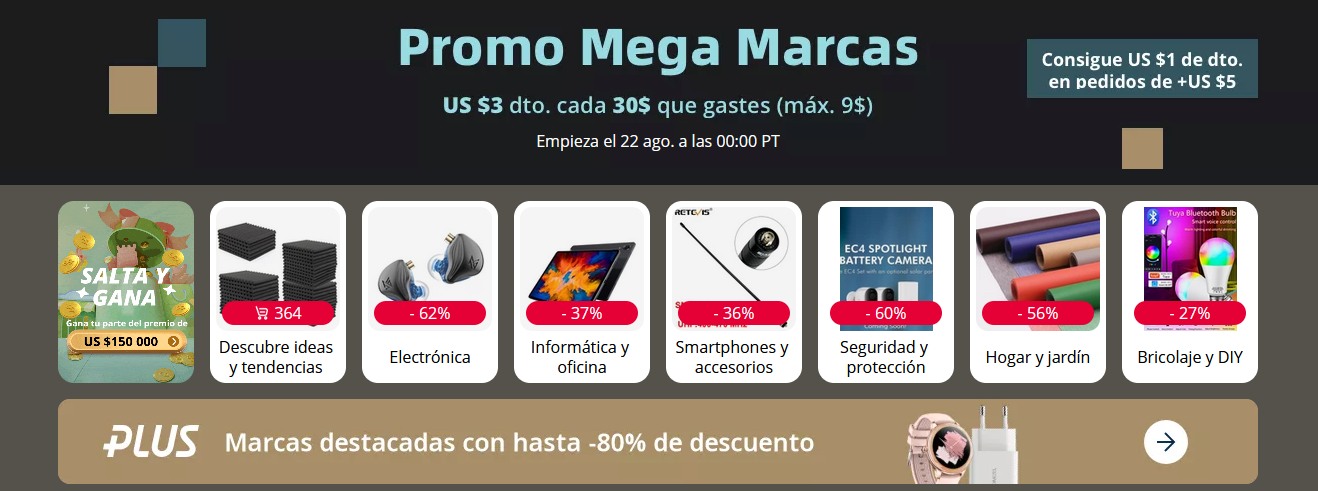 Guía de Mega Marcas en AliExpress 2022