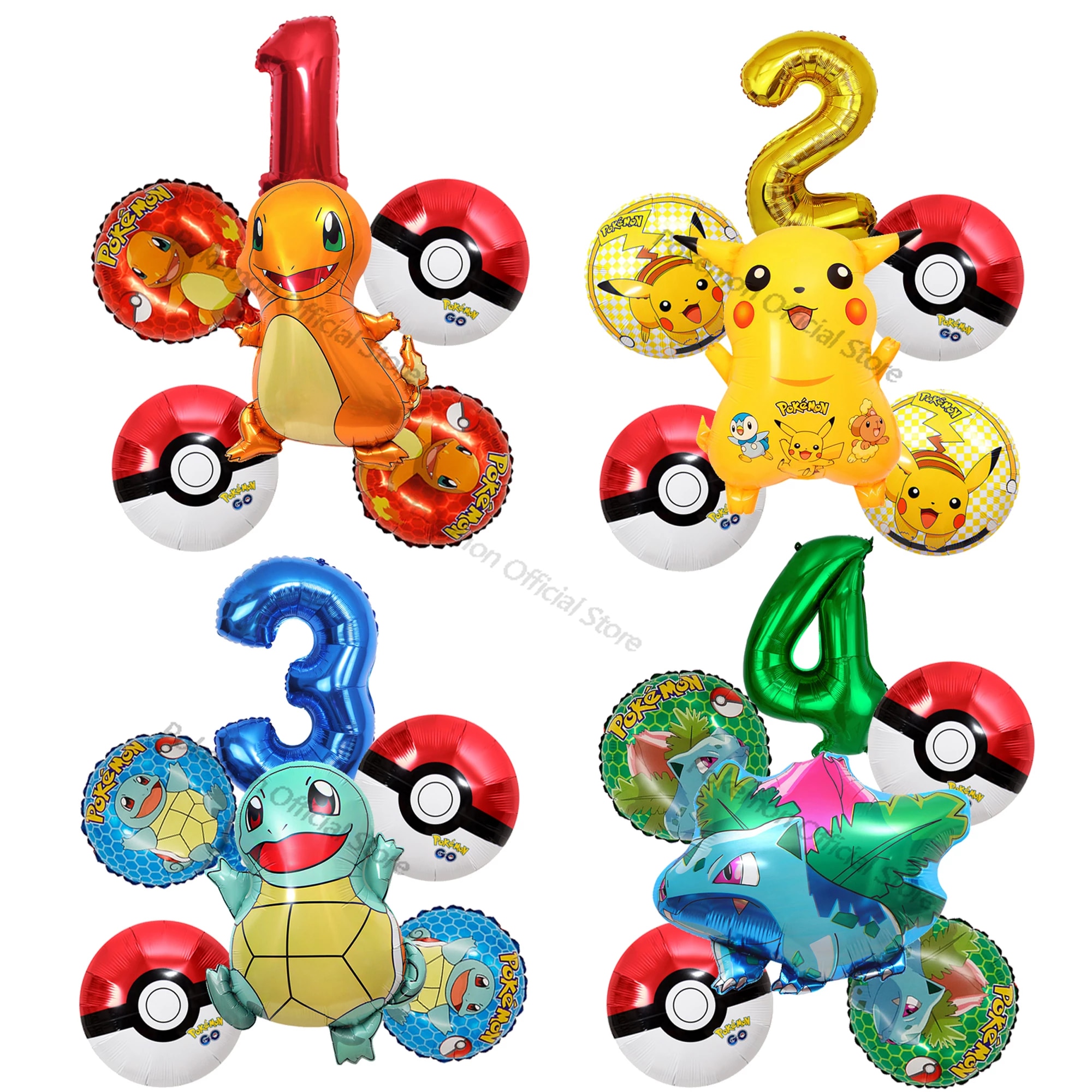 New Pokemon Party Balloon Cartoon