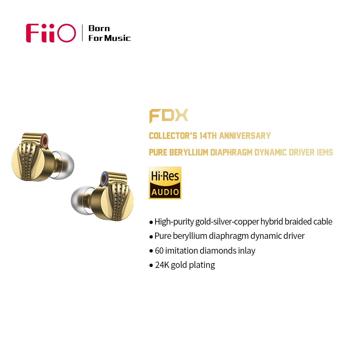 FiiO Refurbished FDX 24K Gold