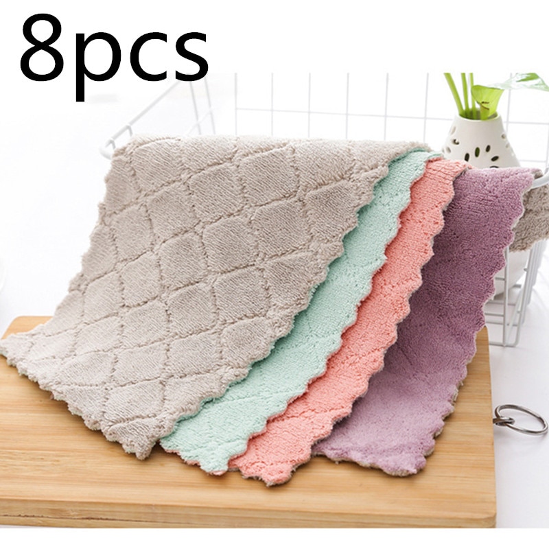 8pieces Household Super Absorbent Microfiber