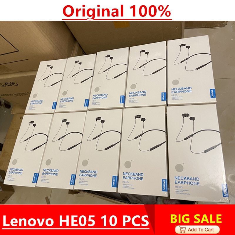 Lenovo Bluetooth Earphones HE05 5PCS