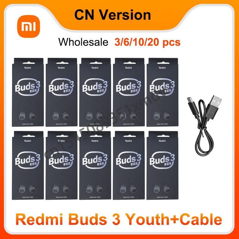 3/6/10/20pcs Cable Xiaomi Redmi Buds