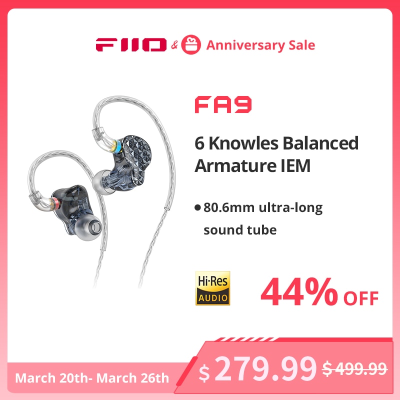 FiiO FA9 In-Ear Earphones Hi-Res