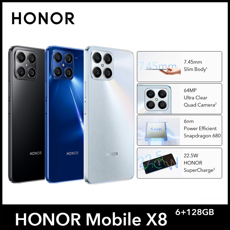 Global Version HONOR X8 Mobiles
