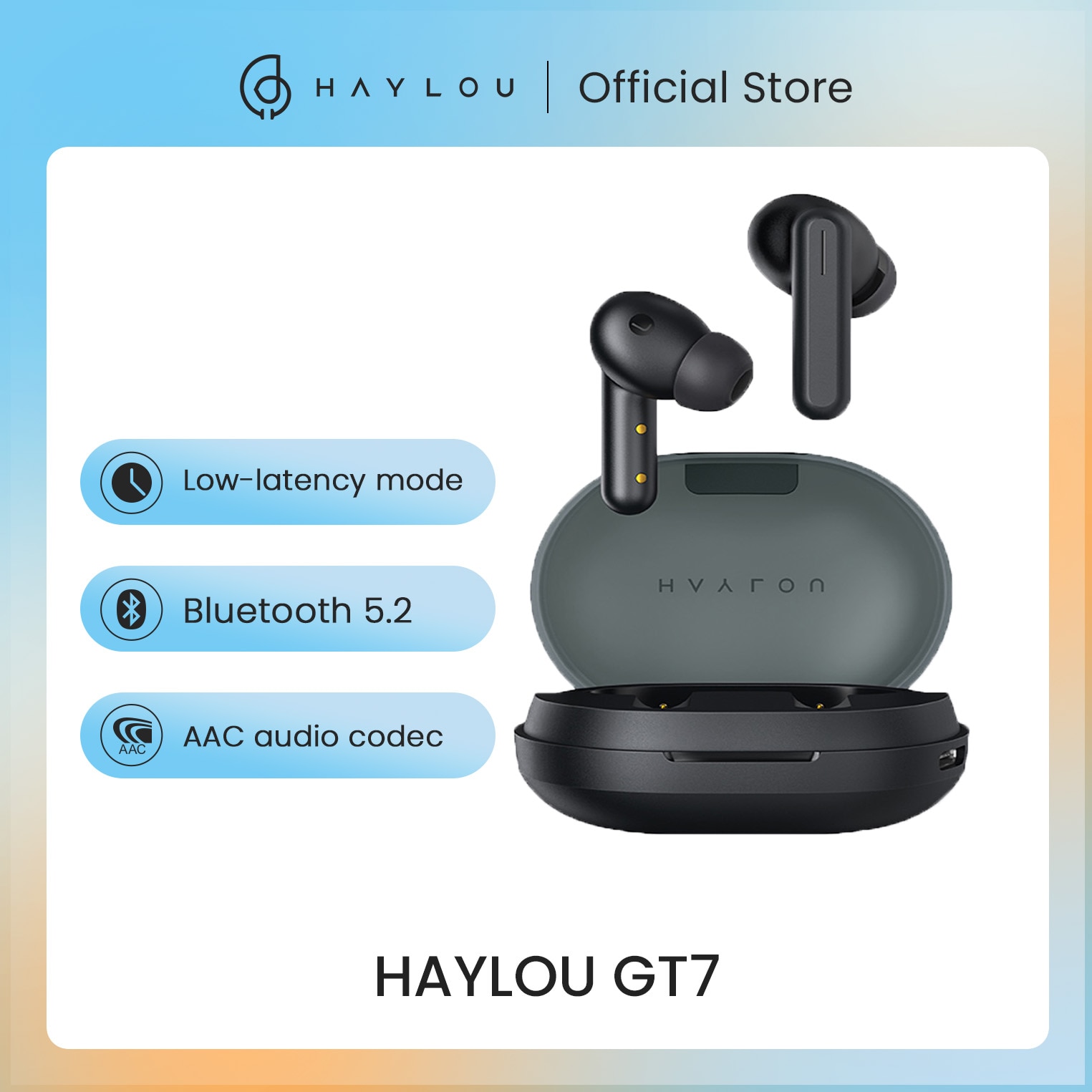 HAYLOU GT7 wireless earphones black