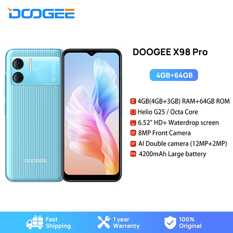 DOOGEE X98 Pro Smartphone 6.52"HD