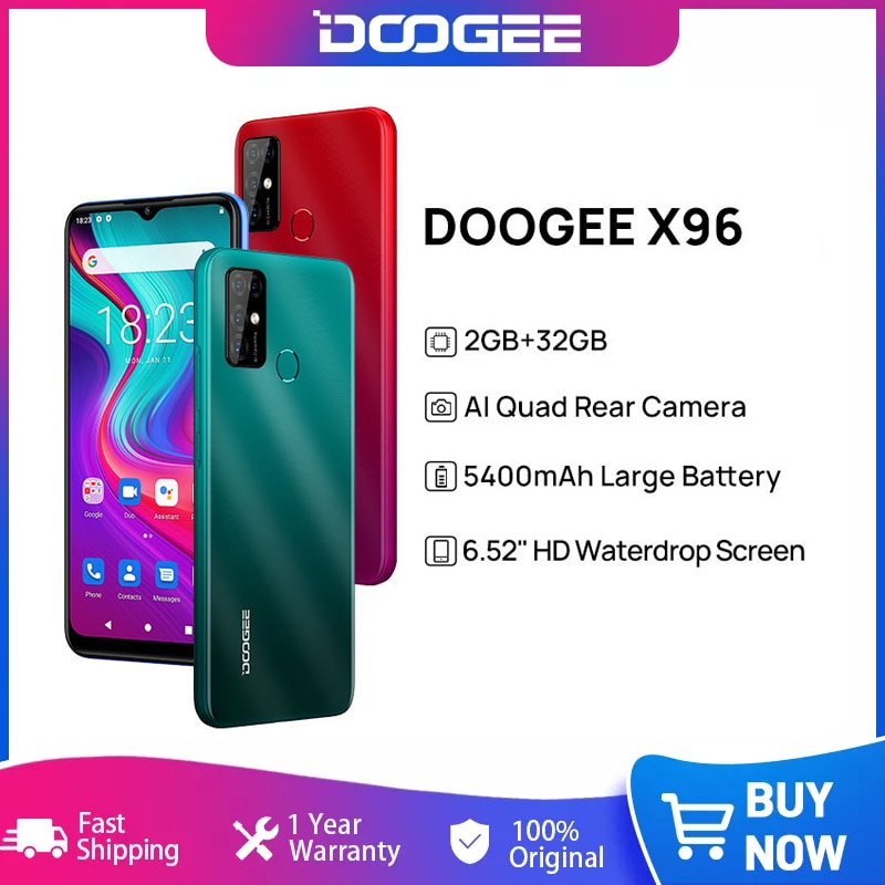 DOOGEE X96 Cellphones 6.52"HD Waterdrop