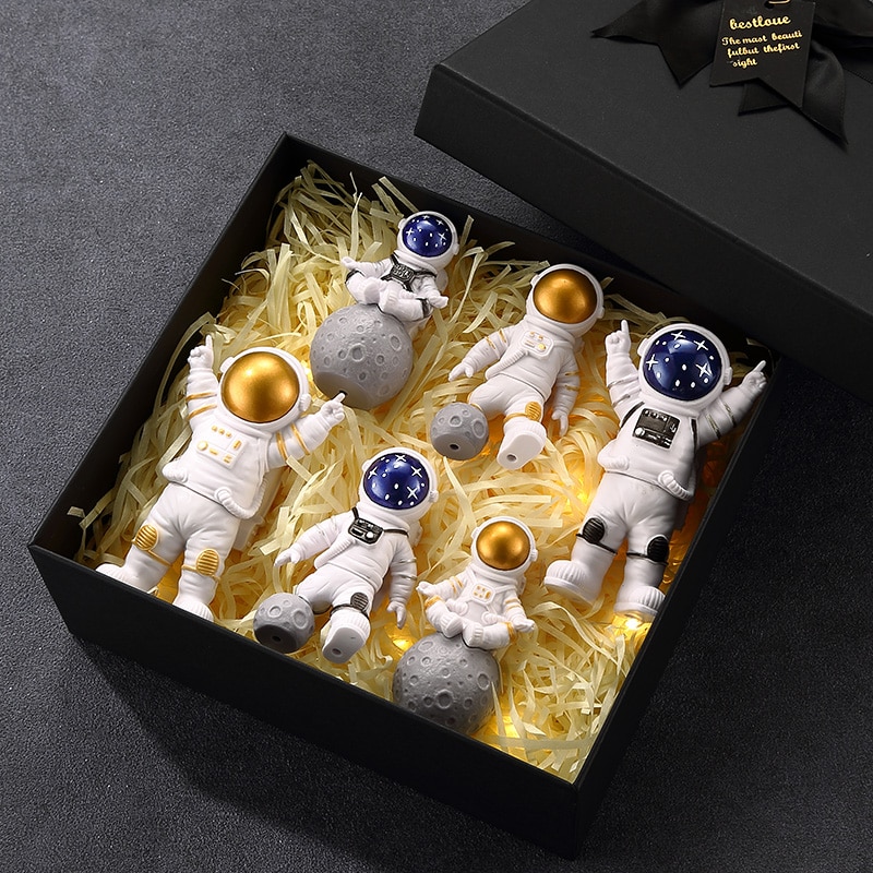 3Pc Astronaut Decor Action Figures