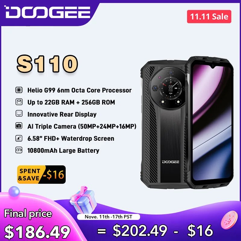 DOOGEE S110 Rugged 12GB+256GB Rear