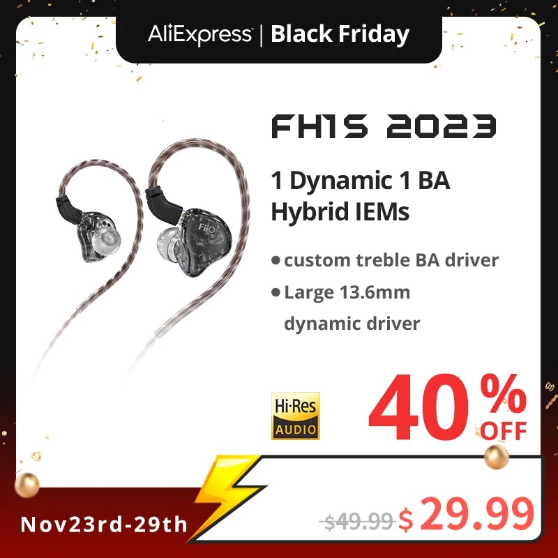 FiiO FH1s 1DD+1BA HIFI Earphone