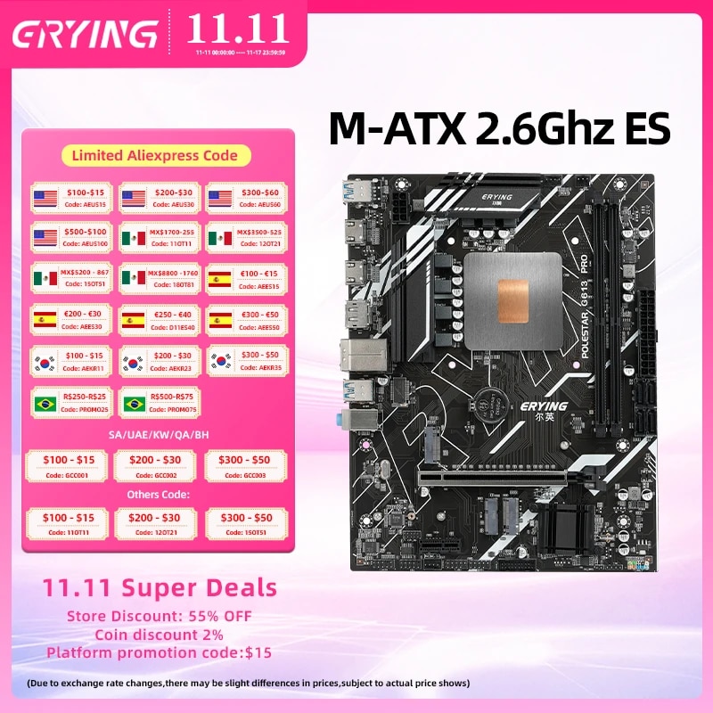 ERYING Gaming PC Motherboard i9