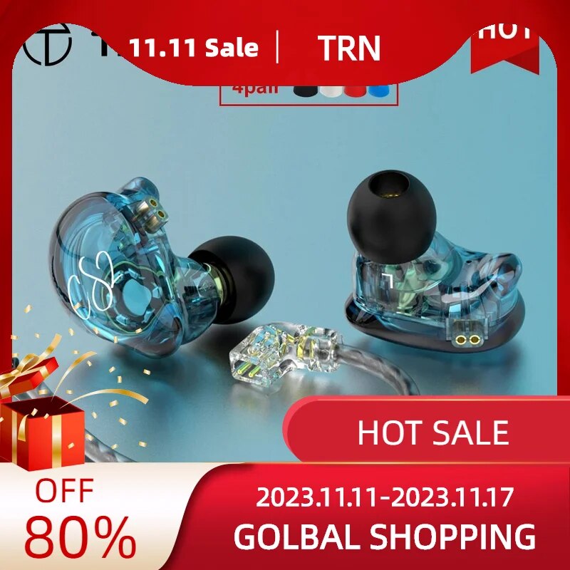 TRN CS2 Earphone 10mm Dual