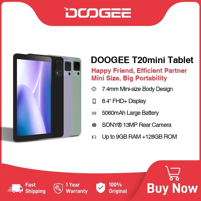DOOGEE T20mini Tablet 4GB+128GB 7.4mm