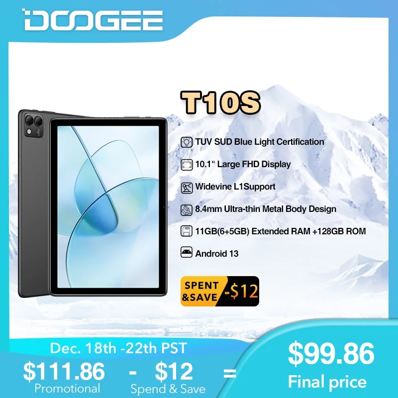 DOOGEE T10S Tablet TÜV SÜD