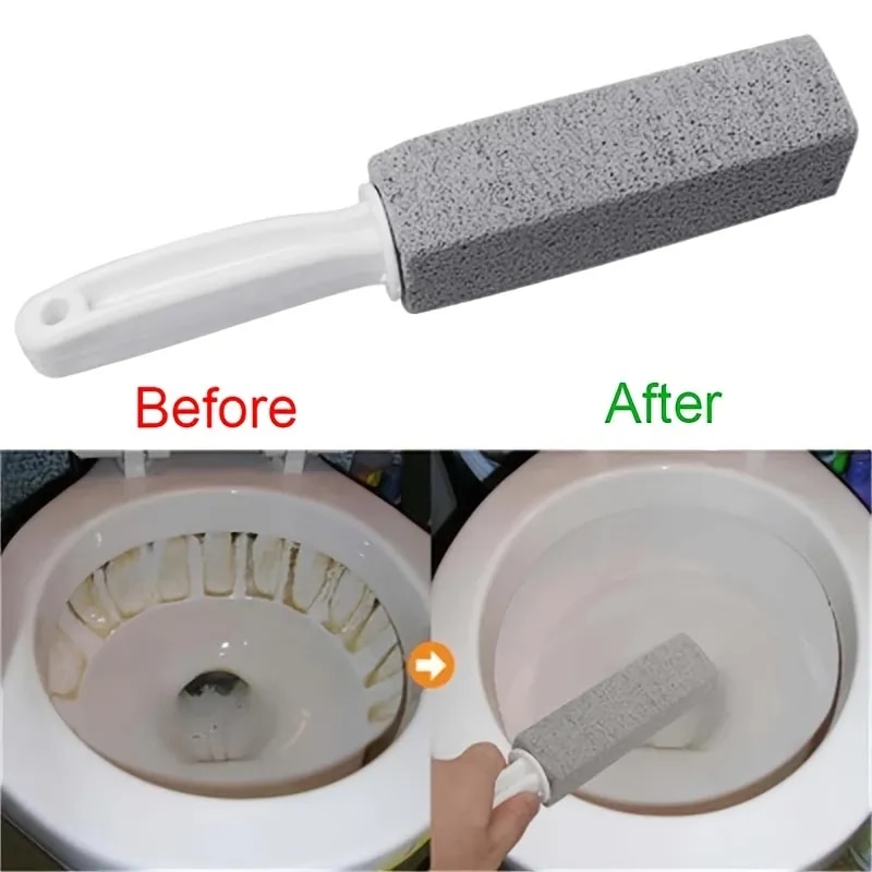 Dile adiós a las manchas difíciles en tu baño con el revolucionario CEPILLO DE PIEDRA PÓMEZ: elimina sarro y suciedad en segundos sin esfuerzo – ¡2 unidades por menos de $6!