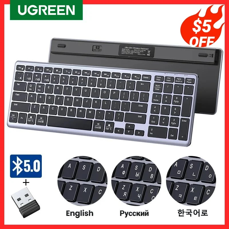 UGREEN Keyboard Wireless Bluetooth 5.0
