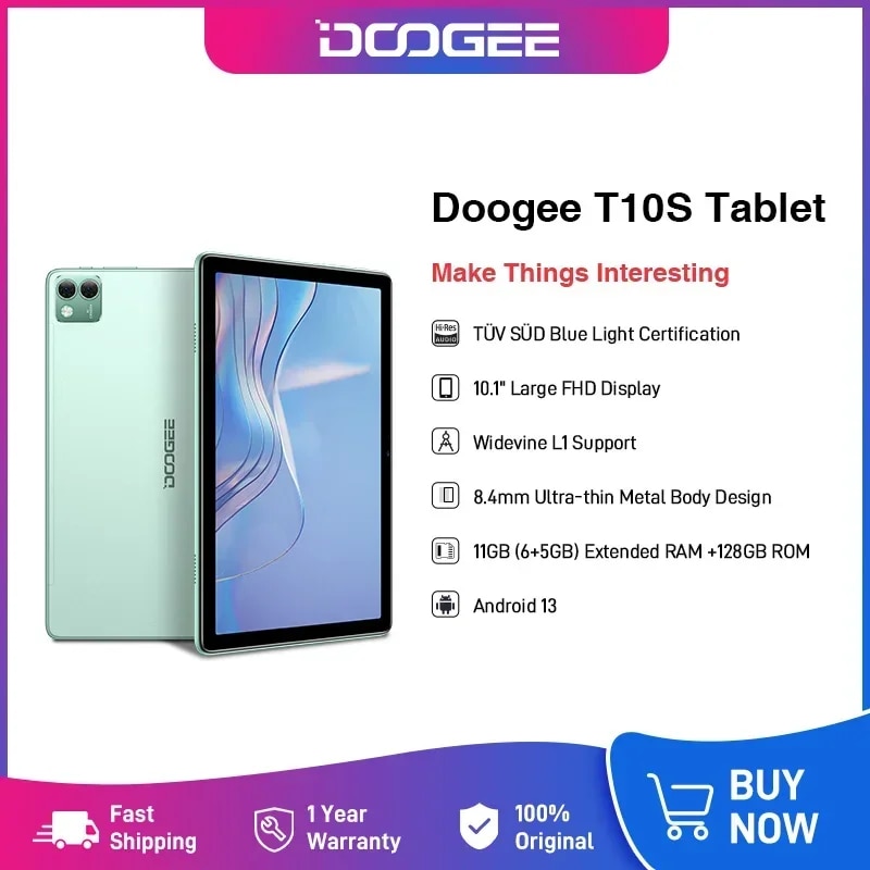 DOOGEE T10S Tablet 10.1" FHD