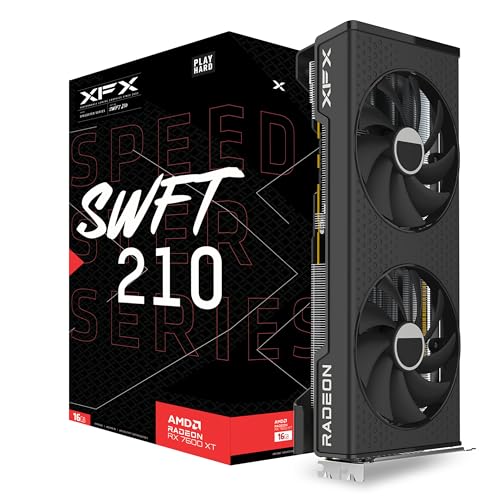 Tus juegos en 4K fluirán como nunca, gracias a la XFX SPEEDSTER SWFT210 RX 7600XT con 16GB GDDR6 y arquitectura RDNA 3: la potencia que mereces está ahora al alcance de tu setup.