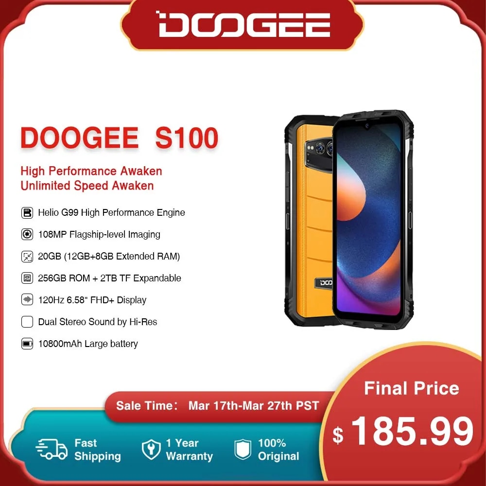 DOOGEE S100 6.58" FHD 120Hz