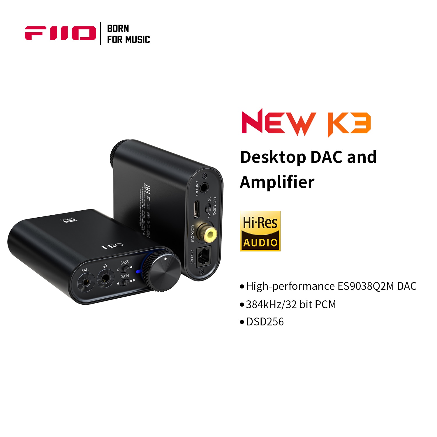 FiiO NEW K3 Headphone Amplifier