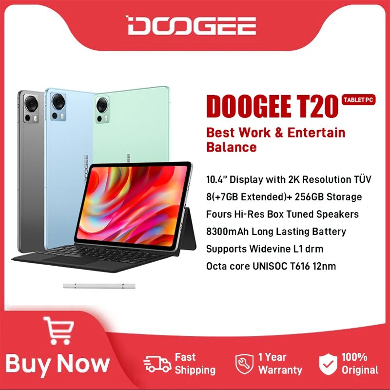 DOOGEE T20 Tablet 8GB+256GB 10.4"