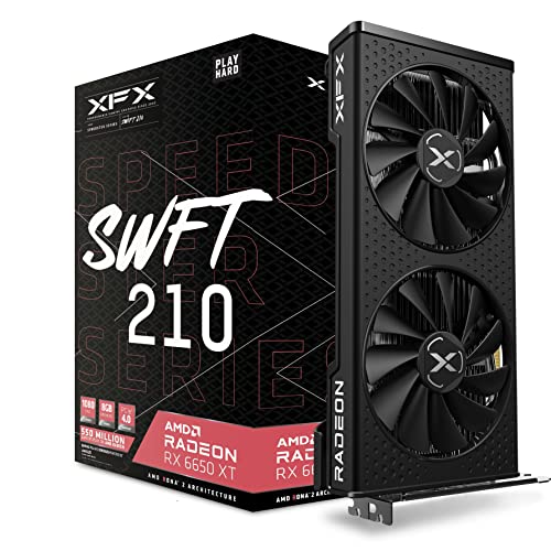 Maximiza tu experiencia de juego: La tarjeta gráfica XFX SPEEDSTER SWFT210 RADEON RX 6650XT CORE ofrece alto rendimiento y fluidez con tecnología AMD RDNA 2 y 8GB GDDR6, ideal para gamers que buscan calidad y estabilidad sin sacrificios.