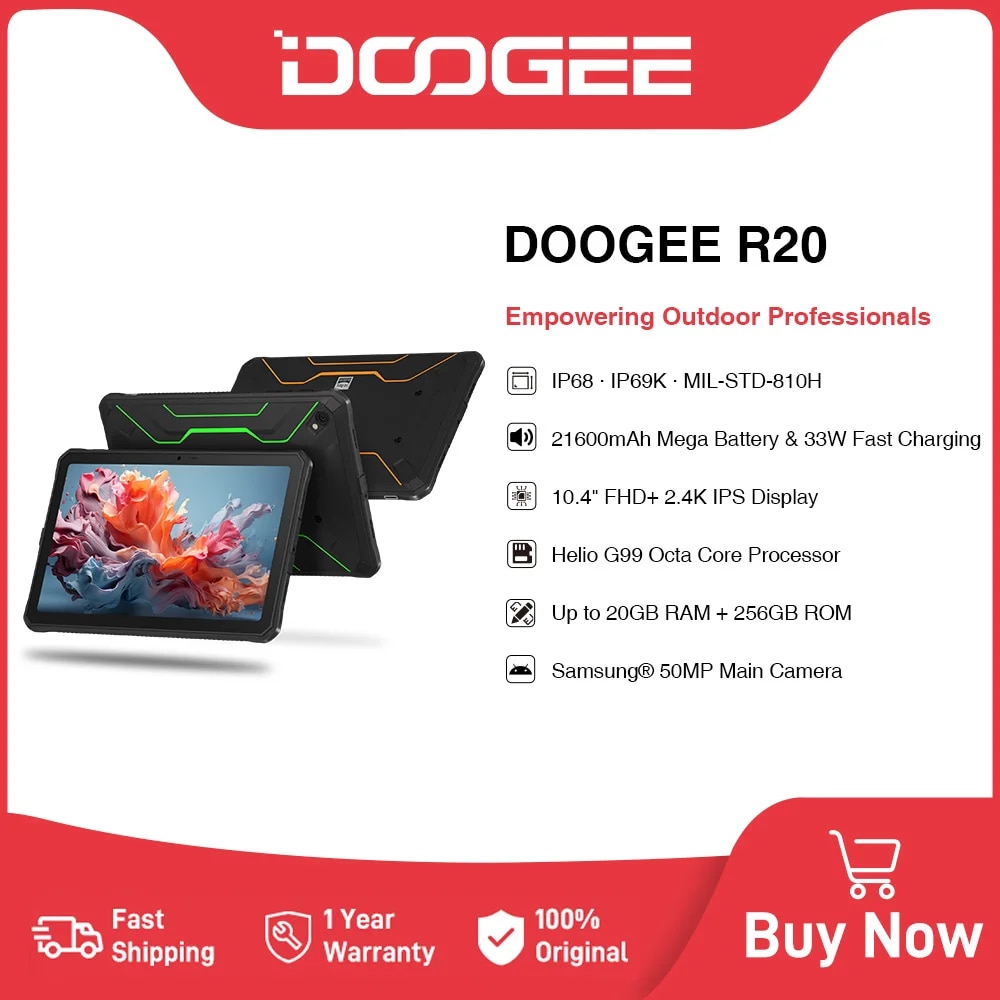 DOOGEE R20 Rugged Tablet 10.4
