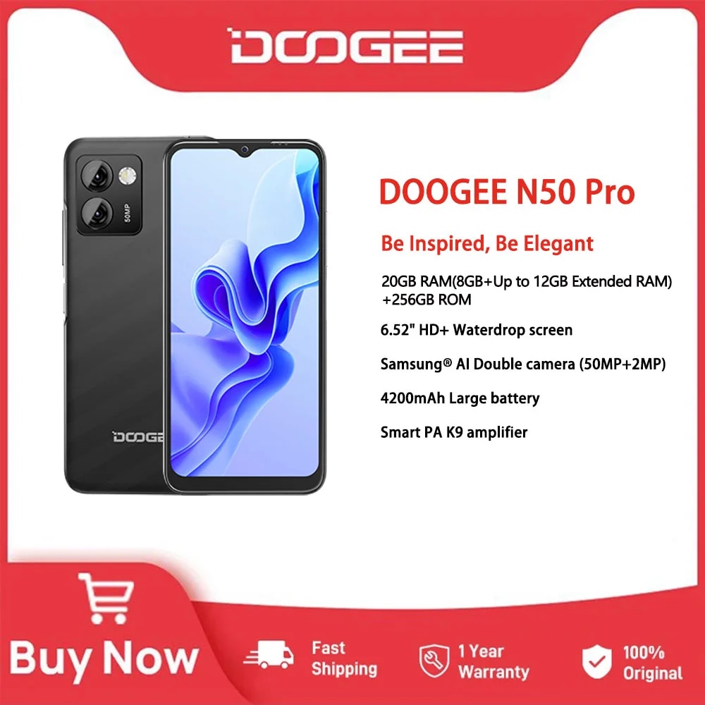 DOOGEE N50 Pro Smartphone 6.52"