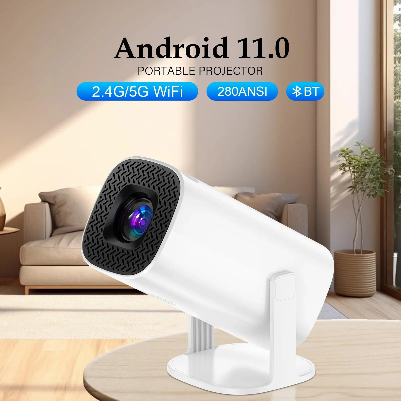 Android 11 Projector with WiFi