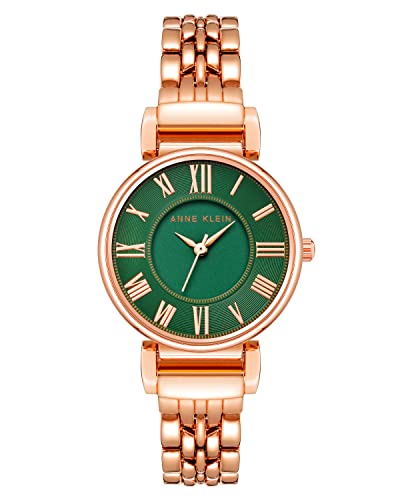 ELEGANCIA QUE PERDURA EN TU MUÑECA: Descubre el reloj ANNE KLEIN CLASSIC que combina sofisticación y versatilidad con su diseño ORO ROSA/VERDE ideal para looks cotidianos y formales