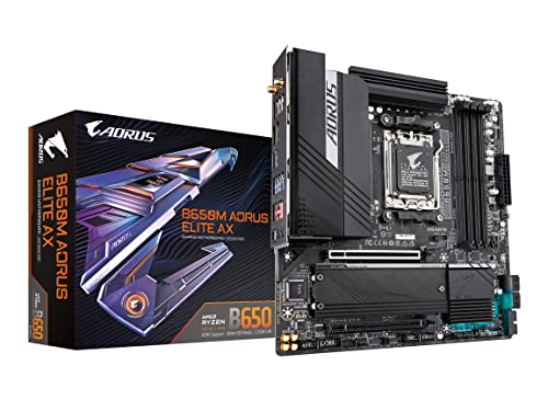 Potencia tu gaming con la TARJETA MADRE GIGABYTE B650M AORUS ELITE AX: Rendimiento next-gen con AM5, DDR5 y PCIe 5.0 para una experiencia ultra fluida - La mejor inversión para gamers exigentes