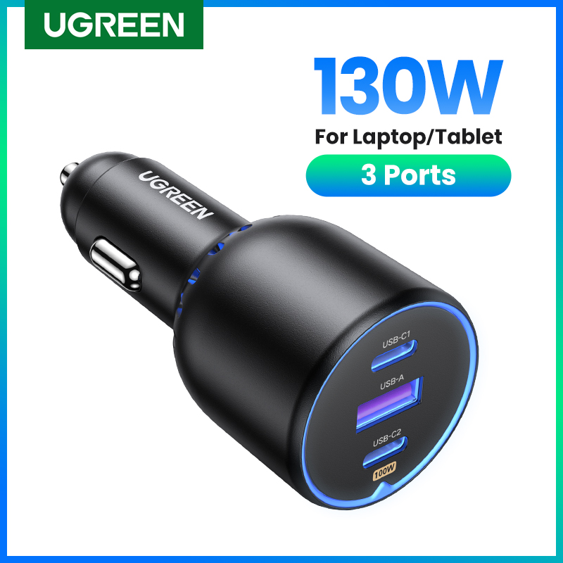 UGREEN 130W: Cargador de Coche Rápido y Eficiente
