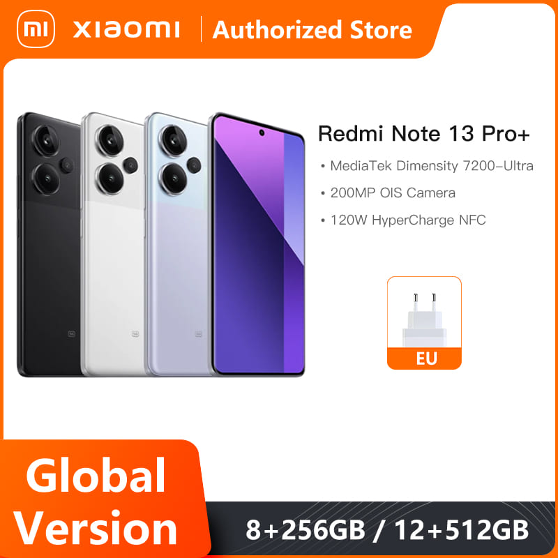 Transforma tu fotografía móvil con claridad profesional y carga ultrarrápida: el XIAOMI REDMI NOTE 13 PRO+ 5G combina un sensor de 200MP con OIS, tecnología HyperCharge de 120W y potencia Dimensity para un rendimiento sin igual en su clase.