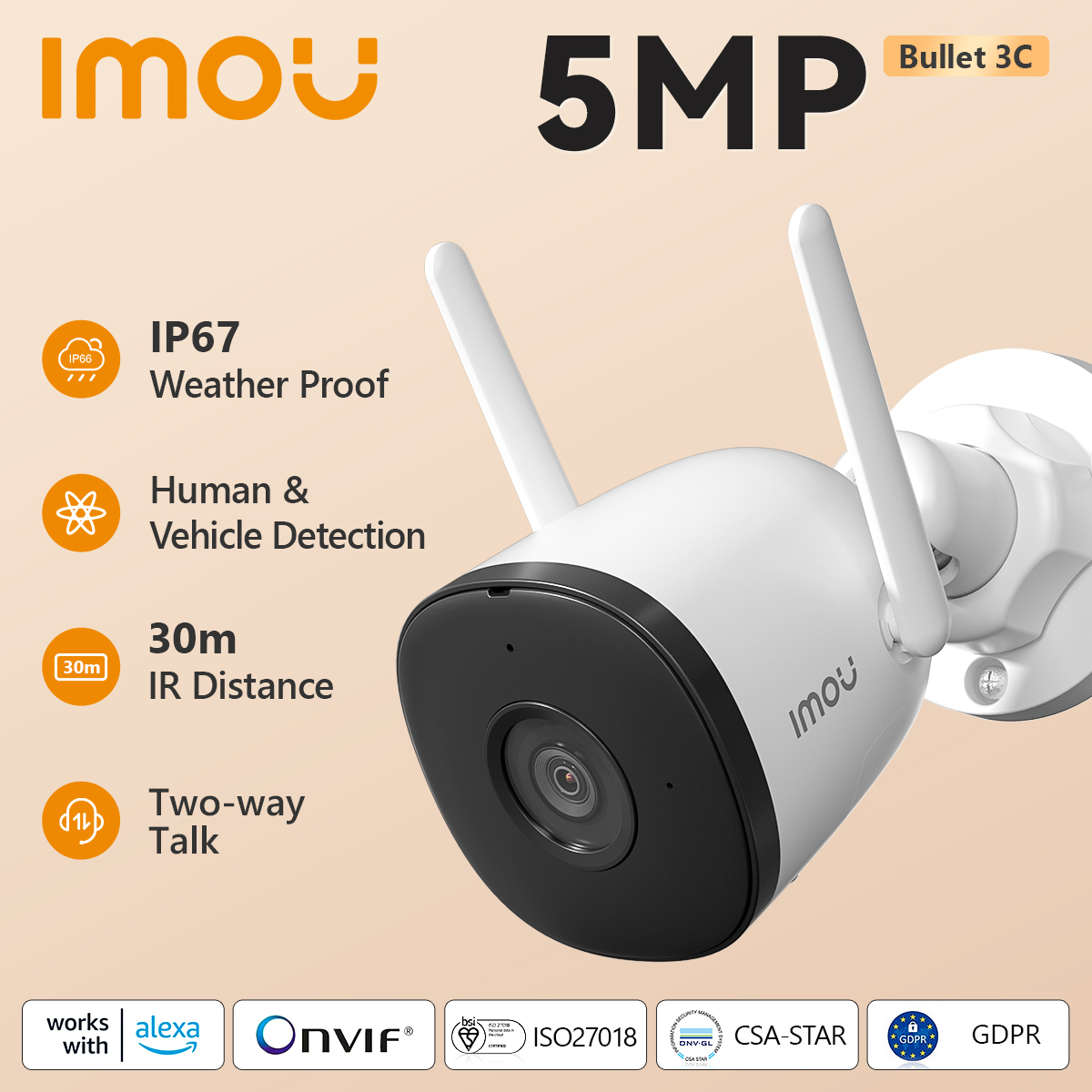IMOU Bullet 3C 3MP5MP Wifi
