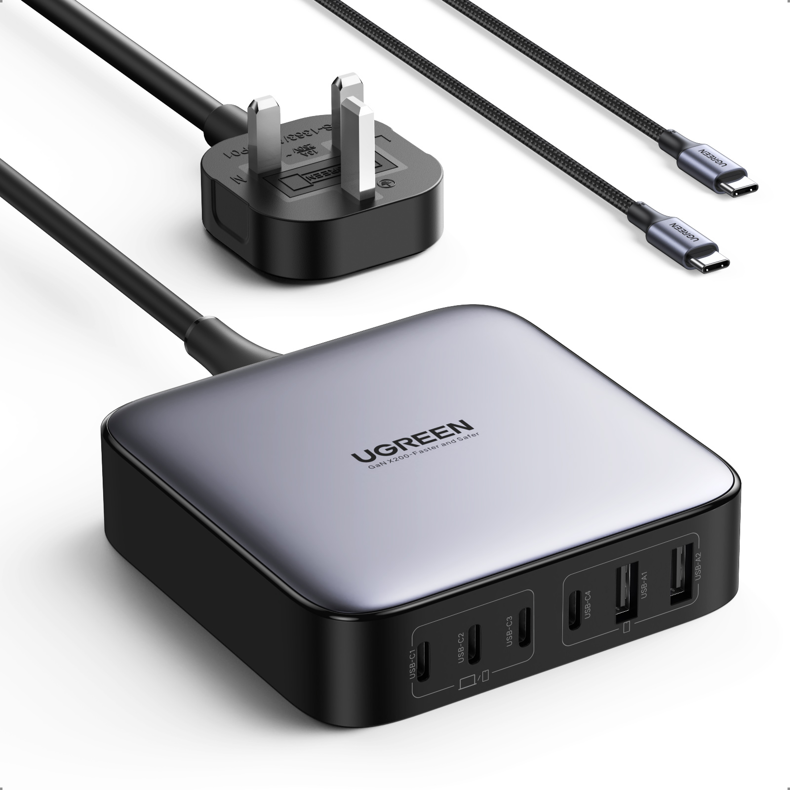 ?UK Plug?UGREEN 200W GaN Charger