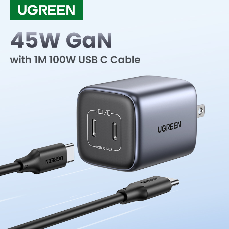 ?US Plug?UGREEN GaN 45W USB