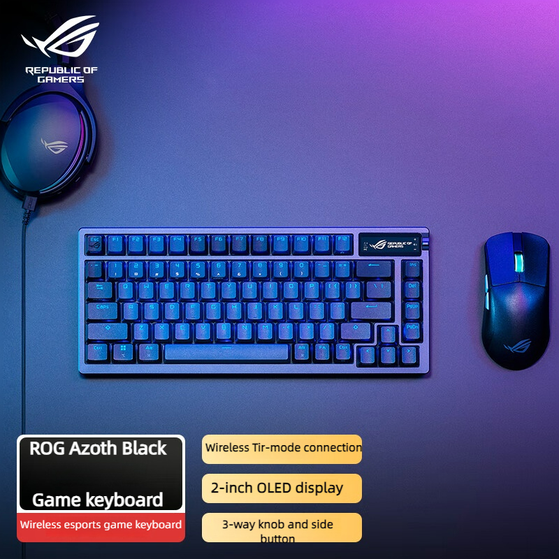 Tus partidas alcanzarán otro nivel con el ROG AZOTH: teclado mecánico 75% con estructura gasket, switches intercambiables y pantalla OLED para jugadores que buscan precisión y personalización en una oferta limitada.