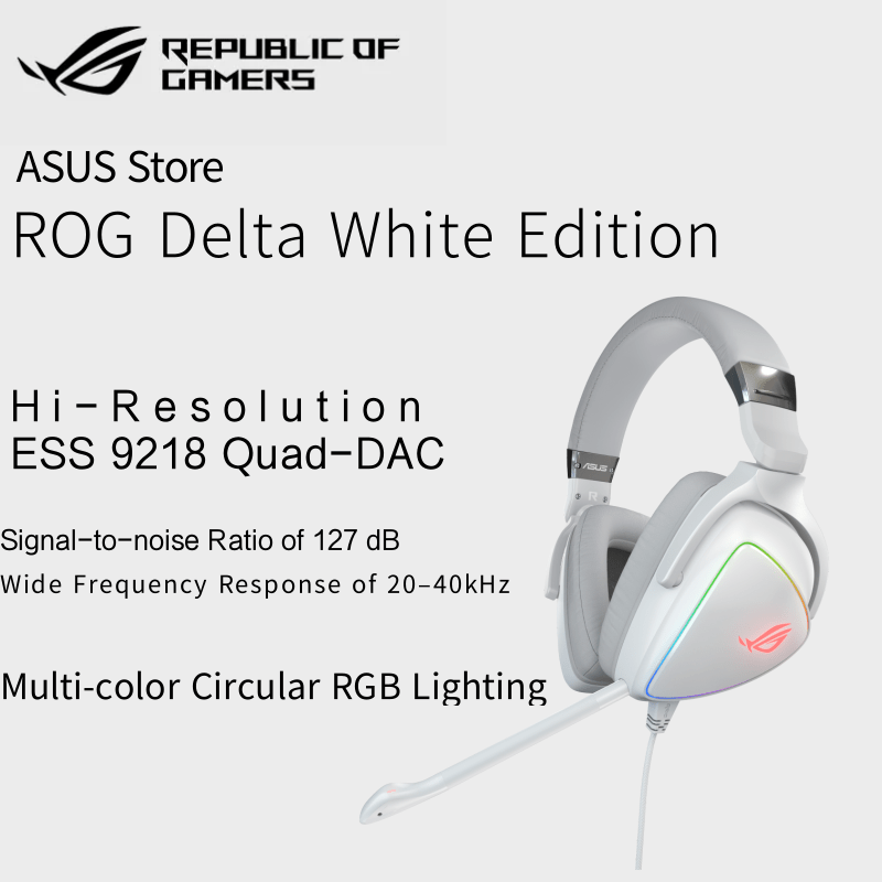 ROG Delta White Edition: Auriculares Inalámbricos para Gamers